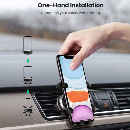 UGREEN Universal 360 Degree Rotating Gravity Auto Clamping Car Air Vent Mount GPS Phone Holder Bracket for iPhone Samsung Huawei Xiaomi