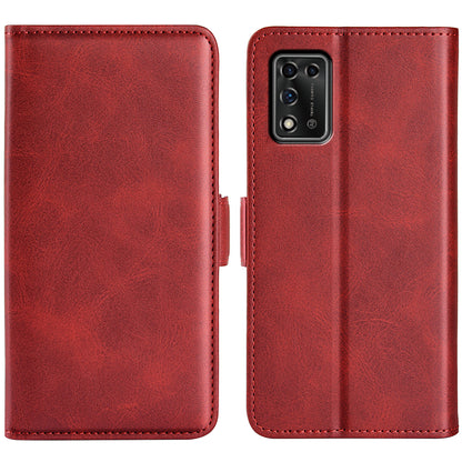 Textured PU Leather Wallet Phone Case for ZTE Libero 5G II, Shockproof Stand Folio Flip Cover