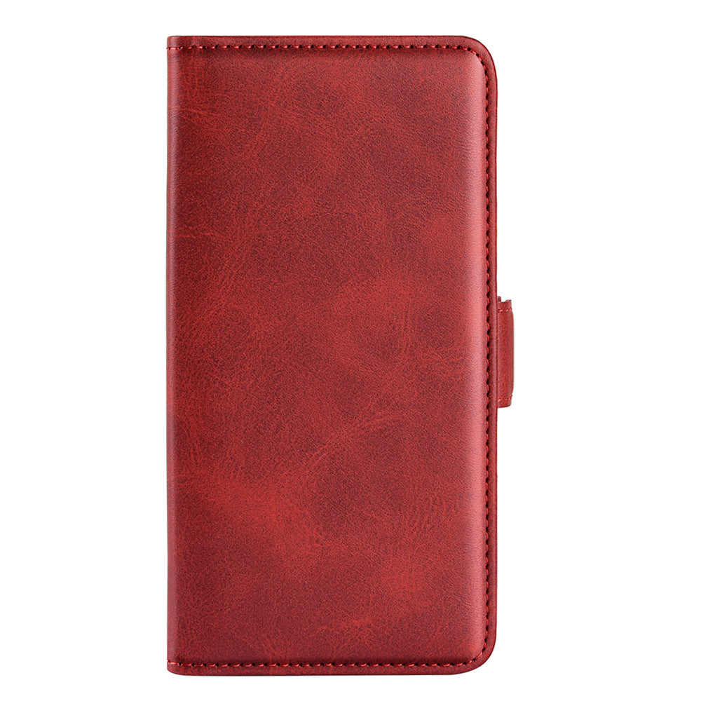 Textured PU Leather Wallet Phone Case for ZTE Libero 5G II, Shockproof Stand Folio Flip Cover