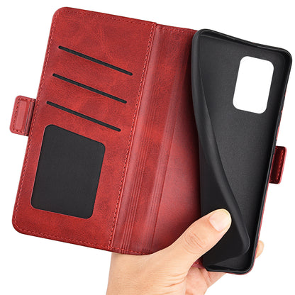 Textured PU Leather Wallet Phone Case for ZTE Libero 5G II, Shockproof Stand Folio Flip Cover