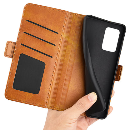 Textured PU Leather Wallet Phone Case for ZTE Libero 5G II, Shockproof Stand Folio Flip Cover