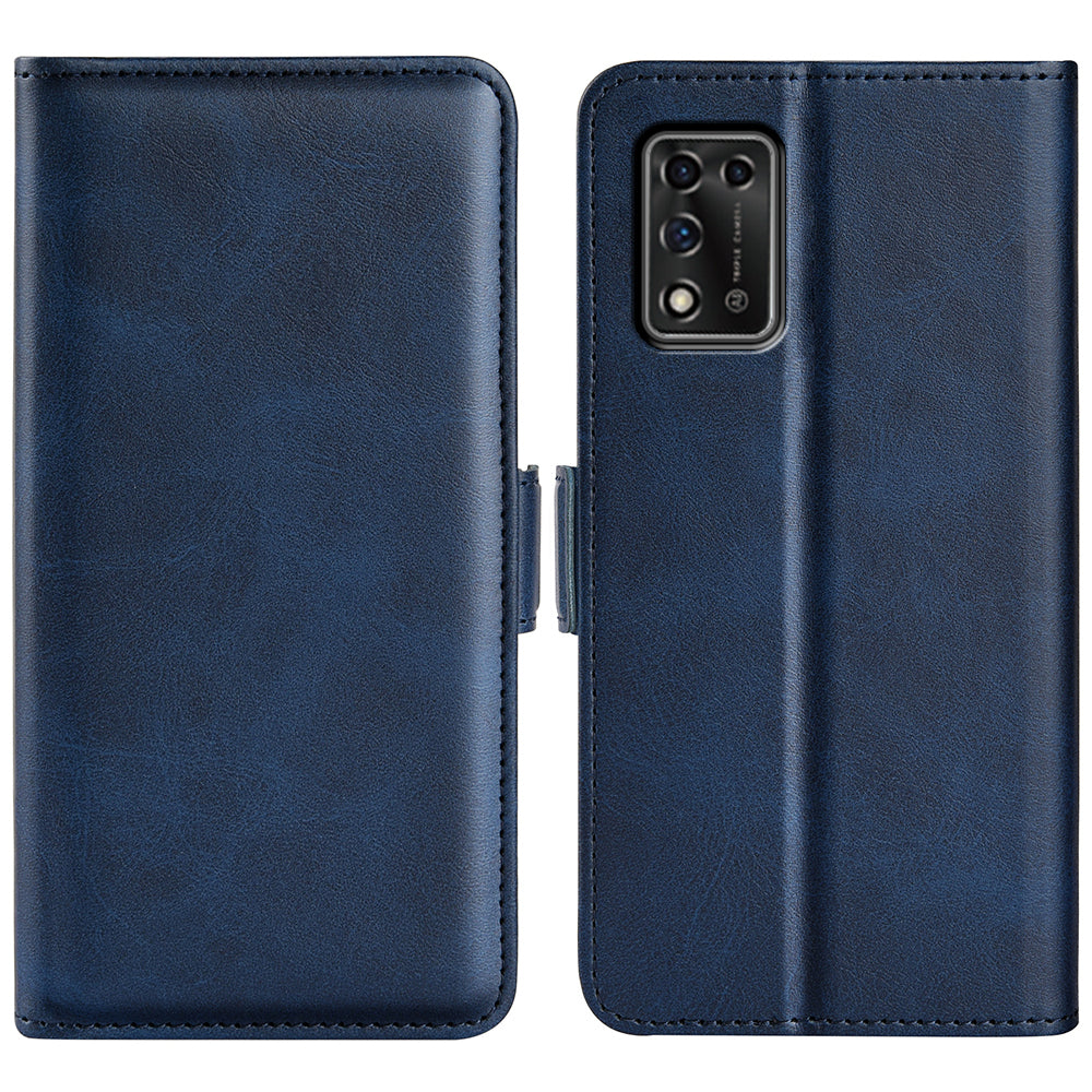 Textured PU Leather Wallet Phone Case for ZTE Libero 5G II, Shockproof Stand Folio Flip Cover