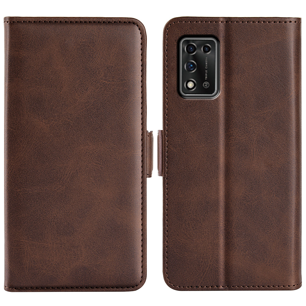 Textured PU Leather Wallet Phone Case for ZTE Libero 5G II, Shockproof Stand Folio Flip Cover