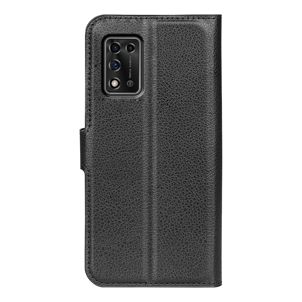 For ZTE Libero 5G II Litchi Texture Magnetic Clasp Shockproof PU Leather Cover Wallet Stand Phone Case