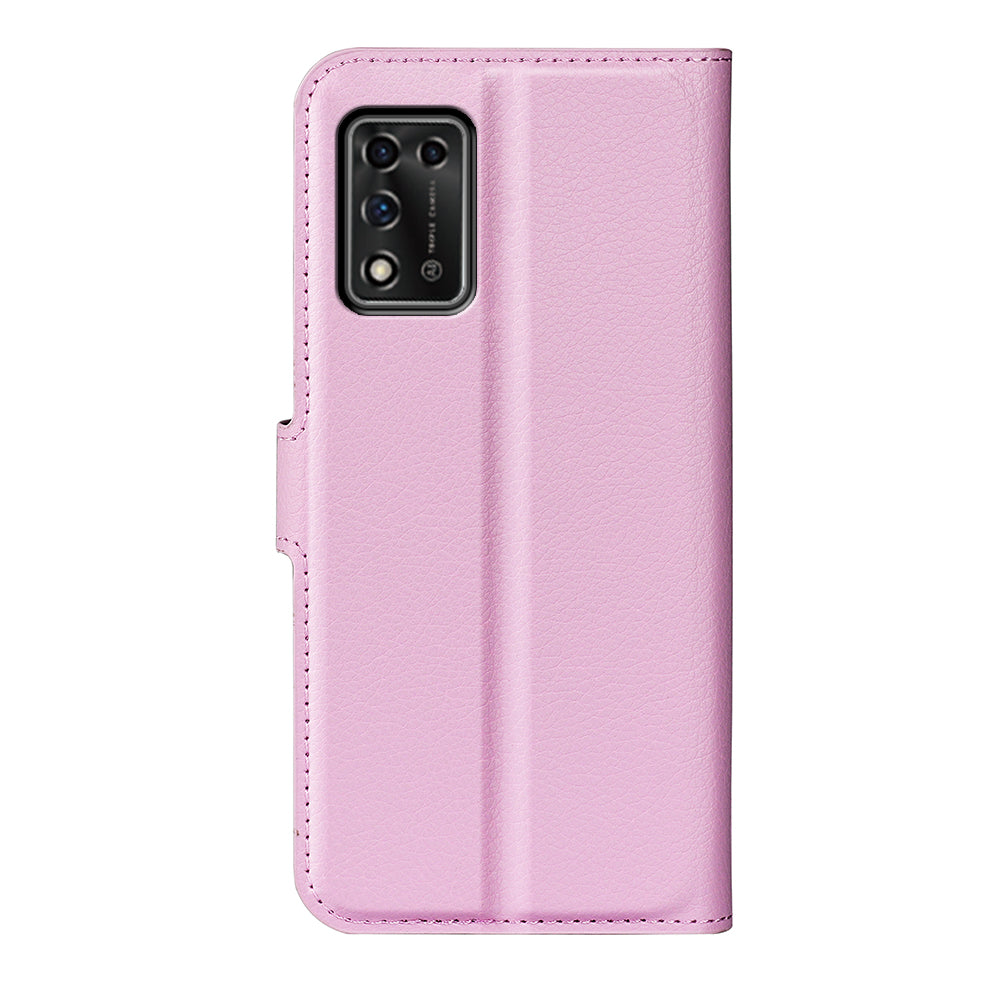 For ZTE Libero 5G II Litchi Texture Magnetic Clasp Shockproof PU Leather Cover Wallet Stand Phone Case