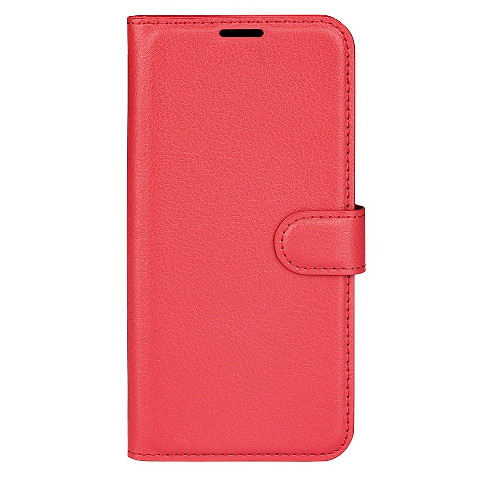 For ZTE Libero 5G II Litchi Texture Magnetic Clasp Shockproof PU Leather Cover Wallet Stand Phone Case