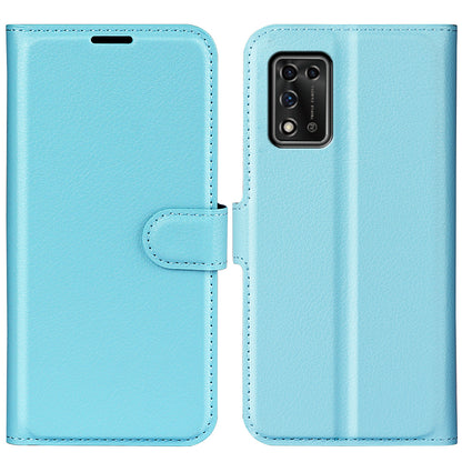 For ZTE Libero 5G II Litchi Texture Magnetic Clasp Shockproof PU Leather Cover Wallet Stand Phone Case