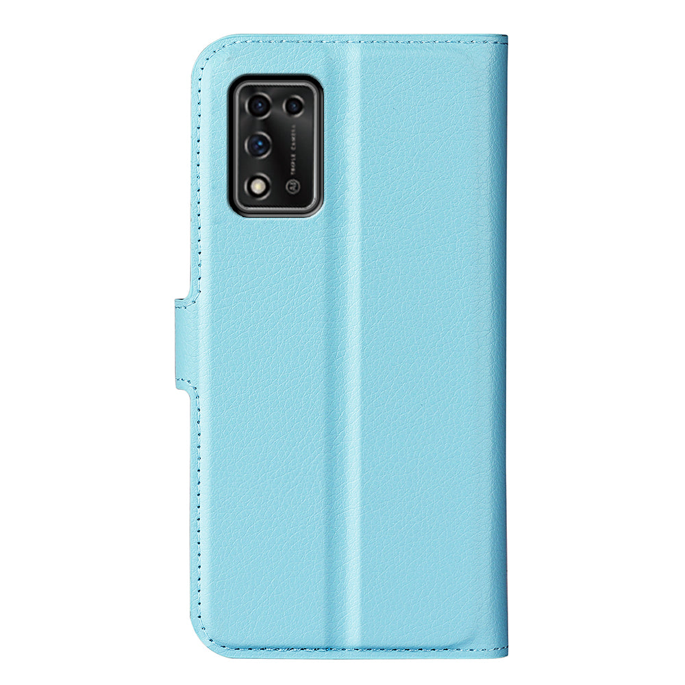 For ZTE Libero 5G II Litchi Texture Magnetic Clasp Shockproof PU Leather Cover Wallet Stand Phone Case