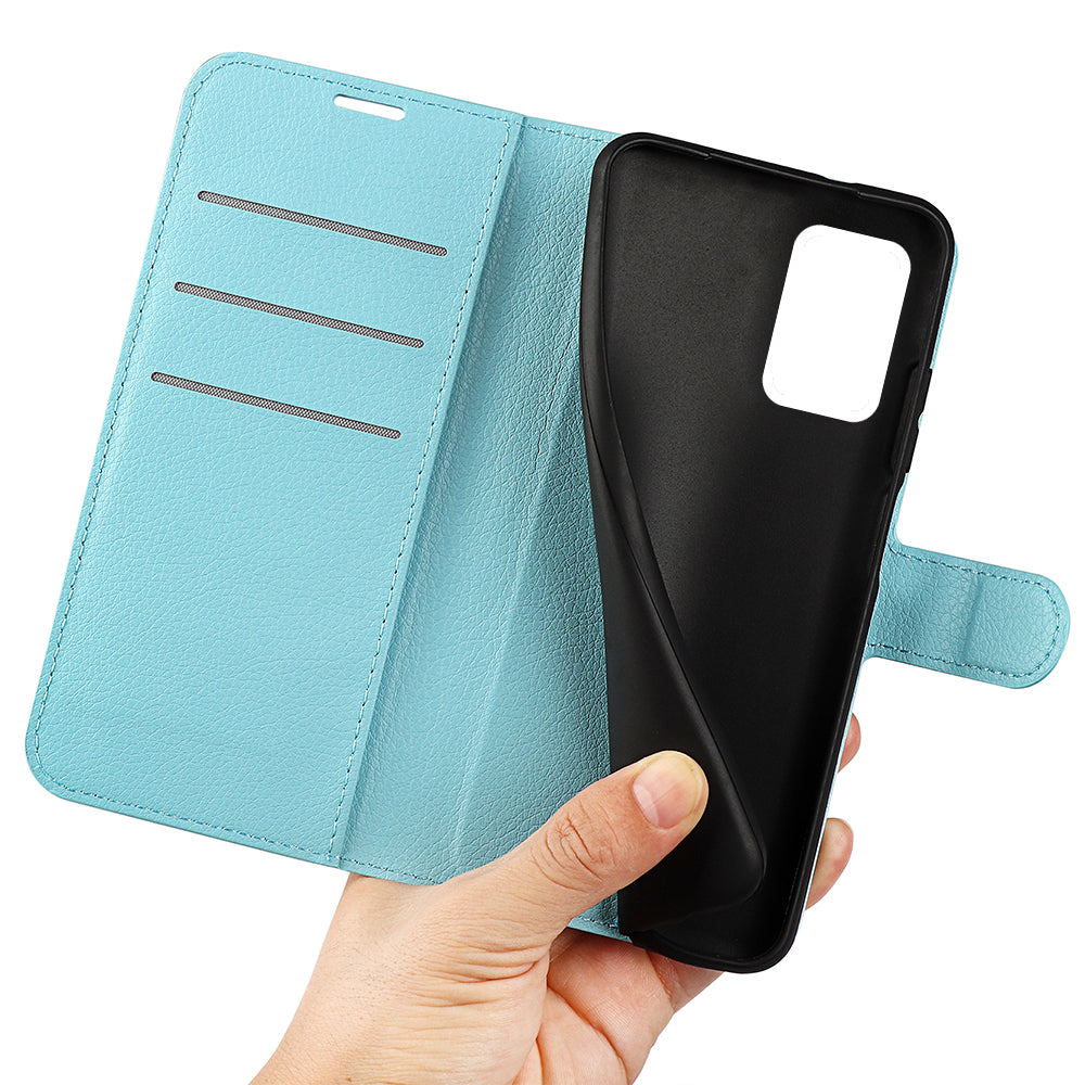 For ZTE Libero 5G II Litchi Texture Magnetic Clasp Shockproof PU Leather Cover Wallet Stand Phone Case