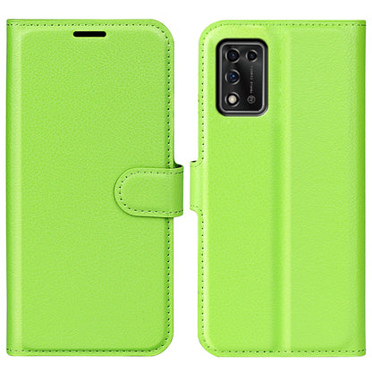 For ZTE Libero 5G II Litchi Texture Magnetic Clasp Shockproof PU Leather Cover Wallet Stand Phone Case