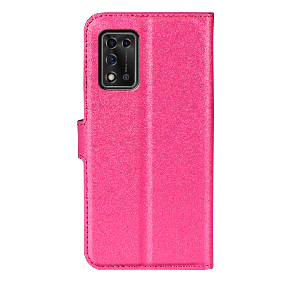 For ZTE Libero 5G II Litchi Texture Magnetic Clasp Shockproof PU Leather Cover Wallet Stand Phone Case