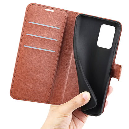 For ZTE Libero 5G II Litchi Texture Magnetic Clasp Shockproof PU Leather Cover Wallet Stand Phone Case