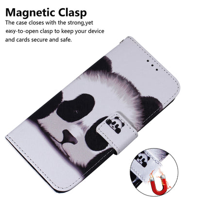 For ZTE Blade A52 Pattern Printing PU Leather Mobile Phone Case Folding Stand Wallet Flip Cover TPU Inner Shell