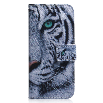 For ZTE Blade A52 Pattern Printing PU Leather Mobile Phone Case Folding Stand Wallet Flip Cover TPU Inner Shell