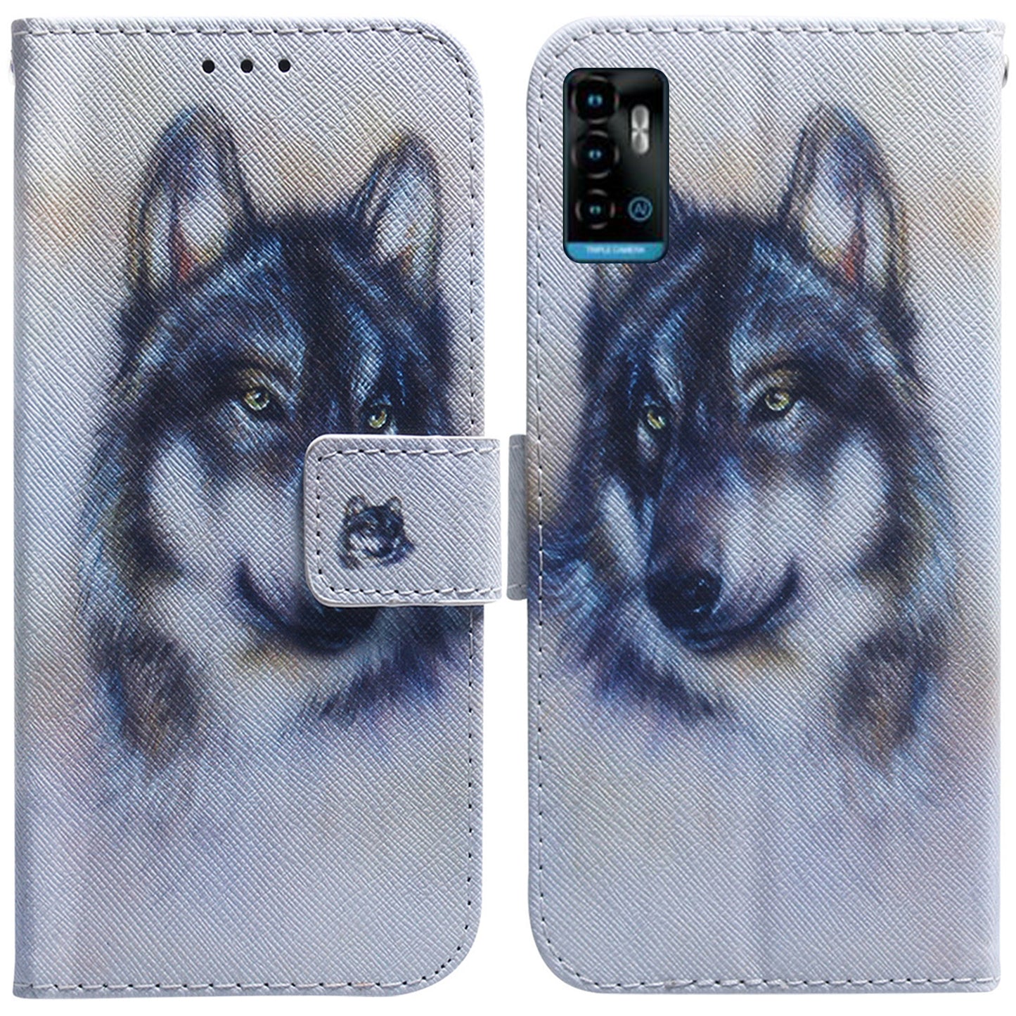 For ZTE Blade A72 / V40 Vita PU Leather Wallet Phone Case Pattern Printing Magnetic Folio Flip Protective Cover with Stand