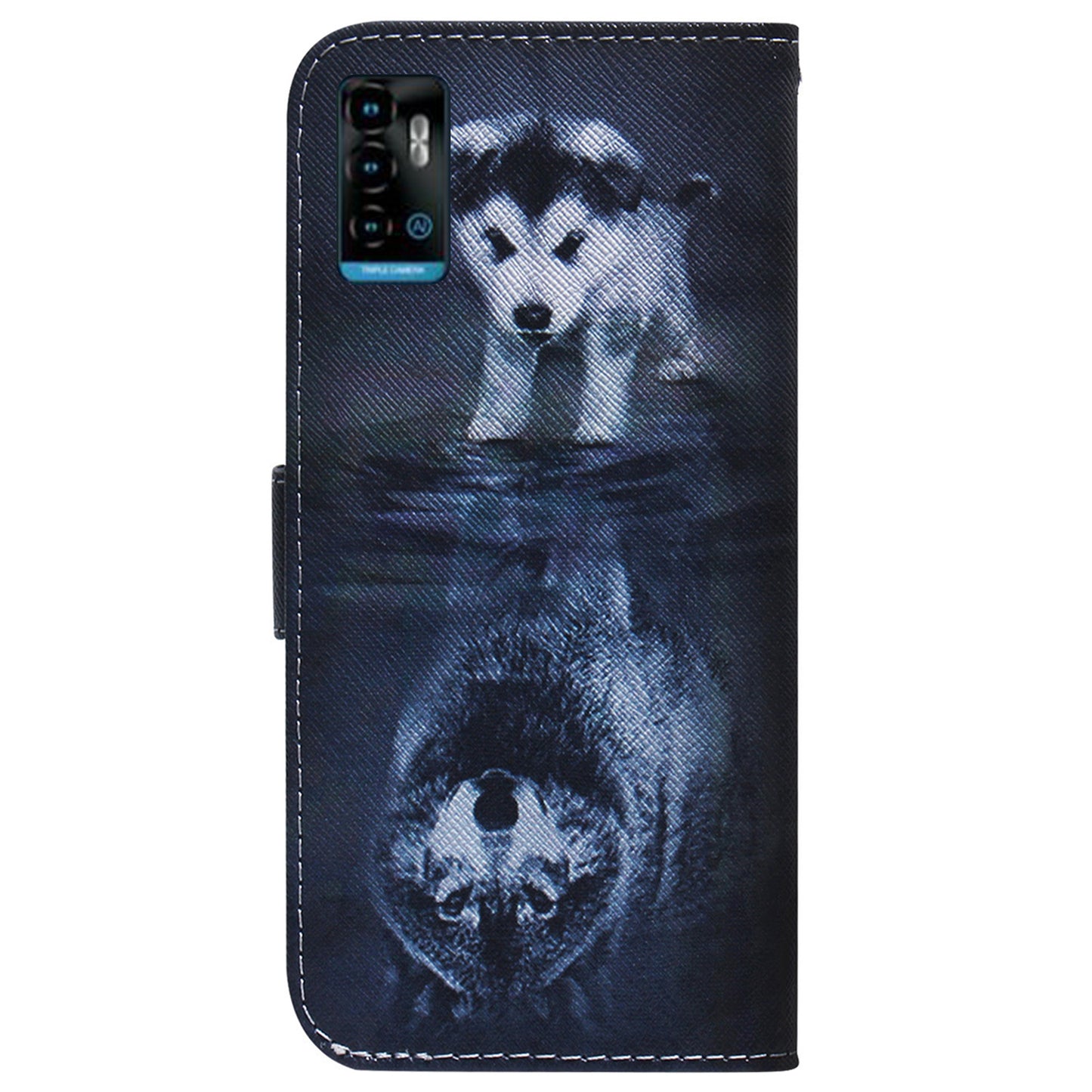 For ZTE Blade A72 / V40 Vita PU Leather Wallet Phone Case Pattern Printing Magnetic Folio Flip Protective Cover with Stand