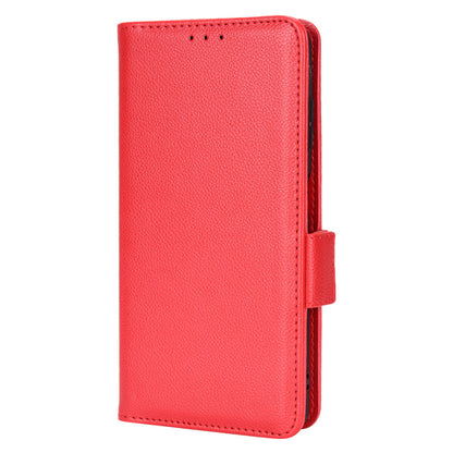 Litchi Texture Phone Case for ZTE Blade A72/Blade V40 Vita, Wallet PU Leather Cover with Adjustable Stand