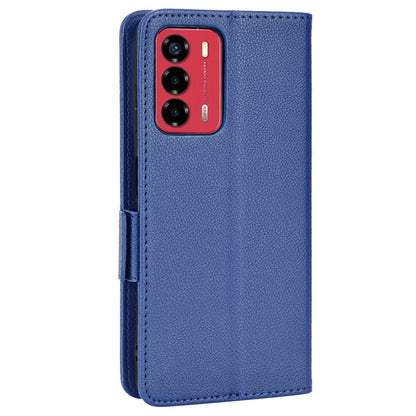 Litchi Texture Phone Case for ZTE Blade A72/Blade V40 Vita, Wallet PU Leather Cover with Adjustable Stand