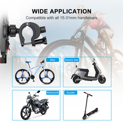 JOYROOM JR-ZS288 Bike Phone Mount Easy Installation Bicycle Handlebar Phone Mount Holder Bike Phone Holder for 4.7-7 inch Cell Phones