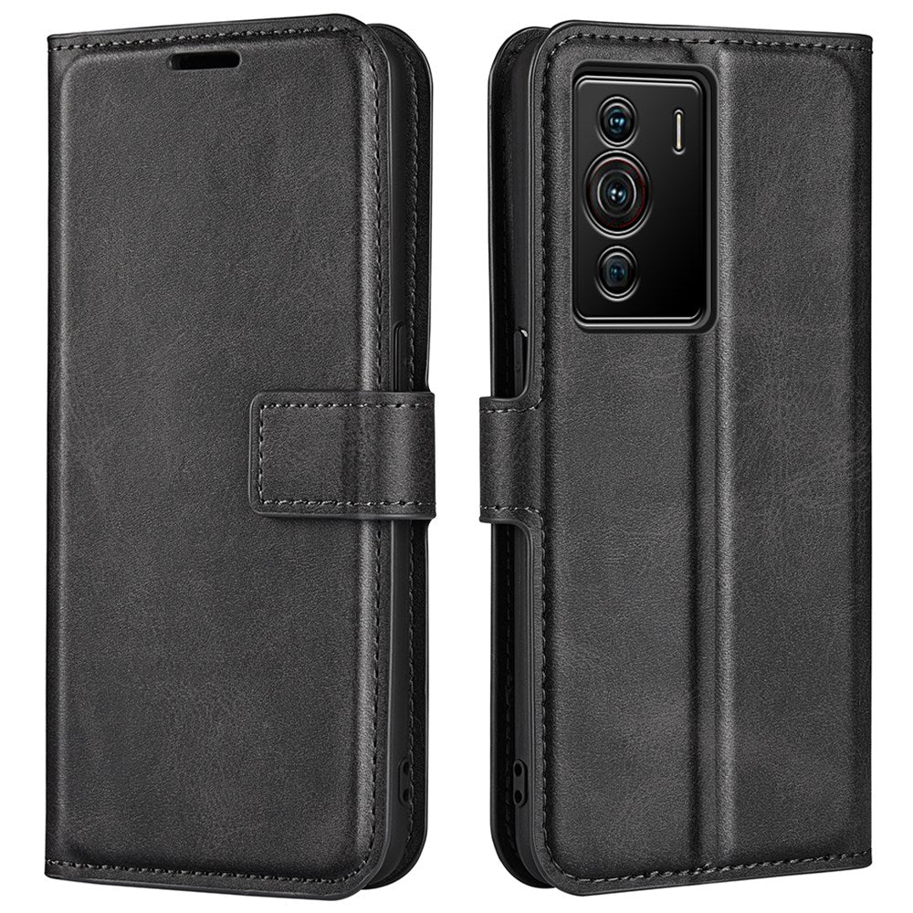 PU Leather Folio Flip Case for ZTE nubia Z40 Pro, Wallet Stand Magnetic Clasp Mobile Phone Cover