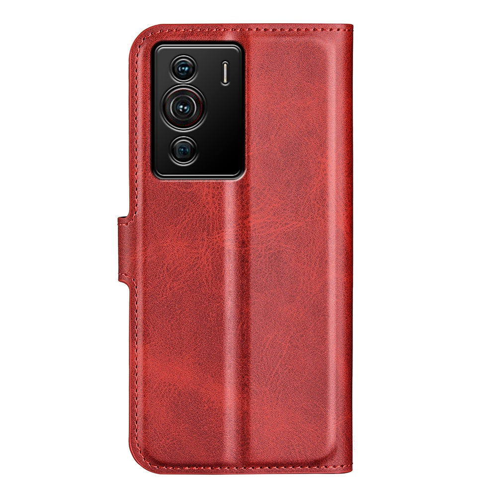 PU Leather Folio Flip Case for ZTE nubia Z40 Pro, Wallet Stand Magnetic Clasp Mobile Phone Cover