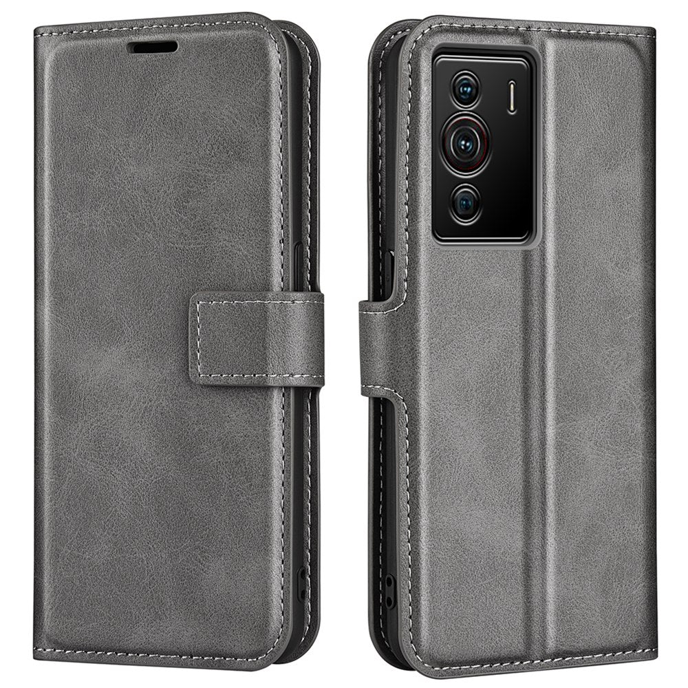 PU Leather Folio Flip Case for ZTE nubia Z40 Pro, Wallet Stand Magnetic Clasp Mobile Phone Cover