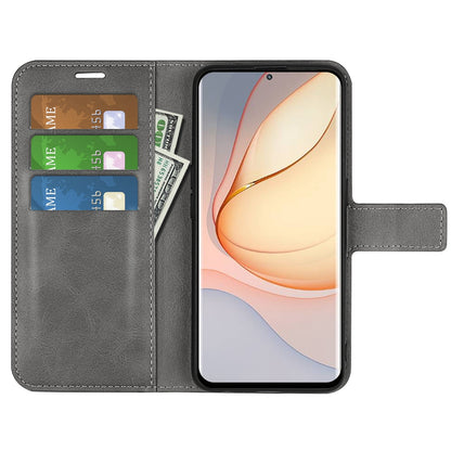 PU Leather Folio Flip Case for ZTE nubia Z40 Pro, Wallet Stand Magnetic Clasp Mobile Phone Cover