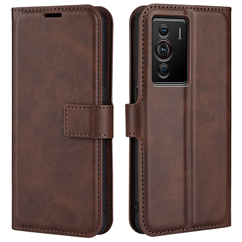 PU Leather Folio Flip Case for ZTE nubia Z40 Pro, Wallet Stand Magnetic Clasp Mobile Phone Cover