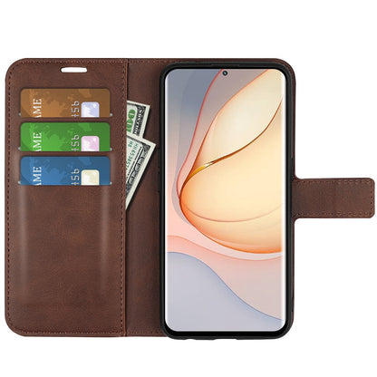 PU Leather Folio Flip Case for ZTE nubia Z40 Pro, Wallet Stand Magnetic Clasp Mobile Phone Cover