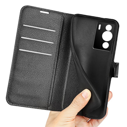 Folio Flip Litchi Skin Leather Case for ZTE nubia Z40 Pro, Magnetic Clasp Closure Wallet Stand Cover Phone Accessory