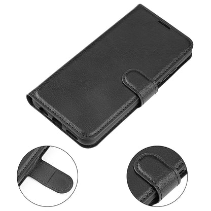 Folio Flip Litchi Skin Leather Case for ZTE nubia Z40 Pro, Magnetic Clasp Closure Wallet Stand Cover Phone Accessory