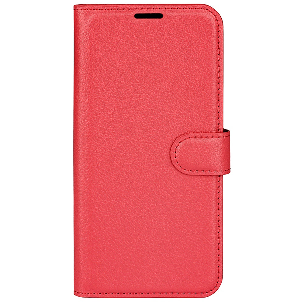 Folio Flip Litchi Skin Leather Case for ZTE nubia Z40 Pro, Magnetic Clasp Closure Wallet Stand Cover Phone Accessory