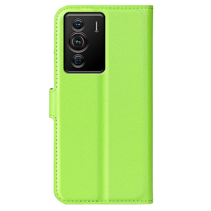 Folio Flip Litchi Skin Leather Case for ZTE nubia Z40 Pro, Magnetic Clasp Closure Wallet Stand Cover Phone Accessory