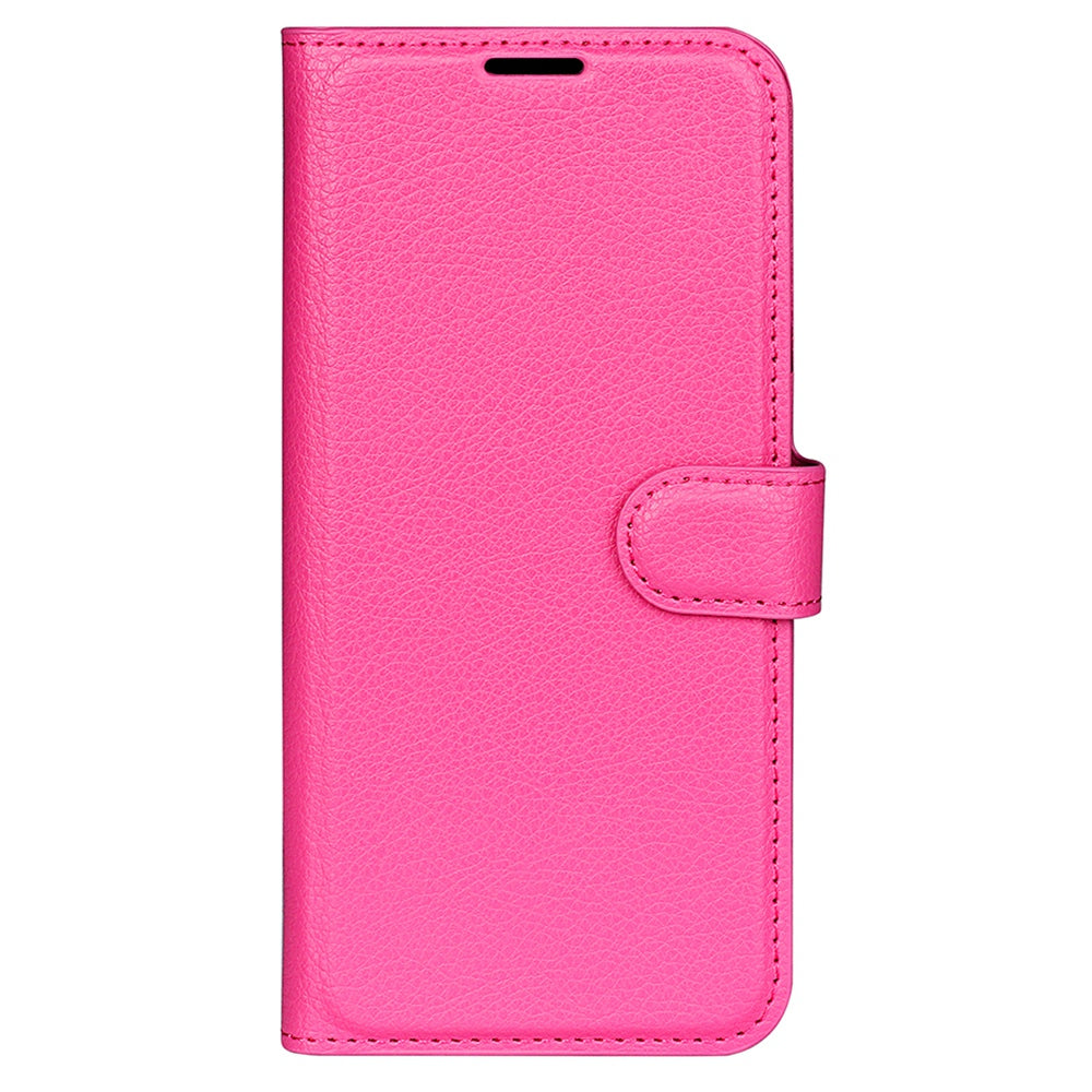 Folio Flip Litchi Skin Leather Case for ZTE nubia Z40 Pro, Magnetic Clasp Closure Wallet Stand Cover Phone Accessory