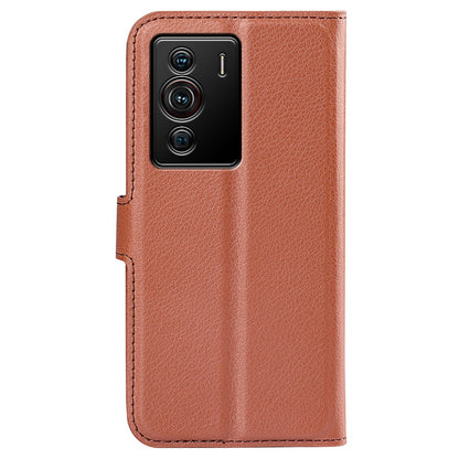 Folio Flip Litchi Skin Leather Case for ZTE nubia Z40 Pro, Magnetic Clasp Closure Wallet Stand Cover Phone Accessory