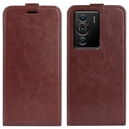 Vertical Flip Crazy Horse Leather Case for ZTE nubia Z40 Pro, Scratch Resistant Phone Case with Single Card Holder