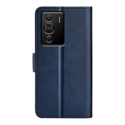 Folio Flip Dual-Clasp PU Leather Phone Shell for ZTE nubia Z40 Pro, Wallet Stand Case Phone Accessory