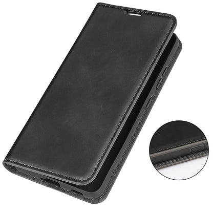 Silky-Touch Folio Flip Leather Cover for ZTE nubia Z40 Pro, Full Coverage Auto-Absorbed Phone Protective Case with Wallet Stand