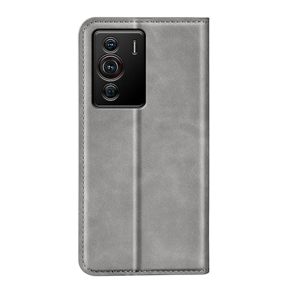 Silky-Touch Folio Flip Leather Cover for ZTE nubia Z40 Pro, Full Coverage Auto-Absorbed Phone Protective Case with Wallet Stand