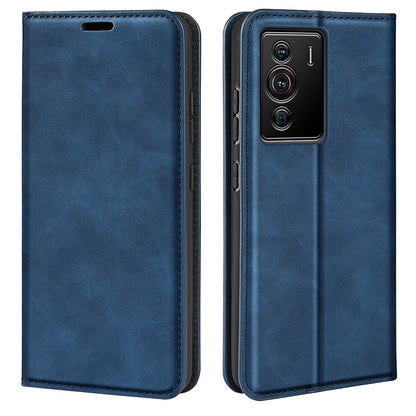 Silky-Touch Folio Flip Leather Cover for ZTE nubia Z40 Pro, Full Coverage Auto-Absorbed Phone Protective Case with Wallet Stand