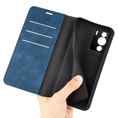 Silky-Touch Folio Flip Leather Cover for ZTE nubia Z40 Pro, Full Coverage Auto-Absorbed Phone Protective Case with Wallet Stand