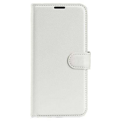 Folio Flip Litchi Skin Leather Case for TCL 30 5G, Wallet Adjustable Horizontal Stand Cover Phone Accessory