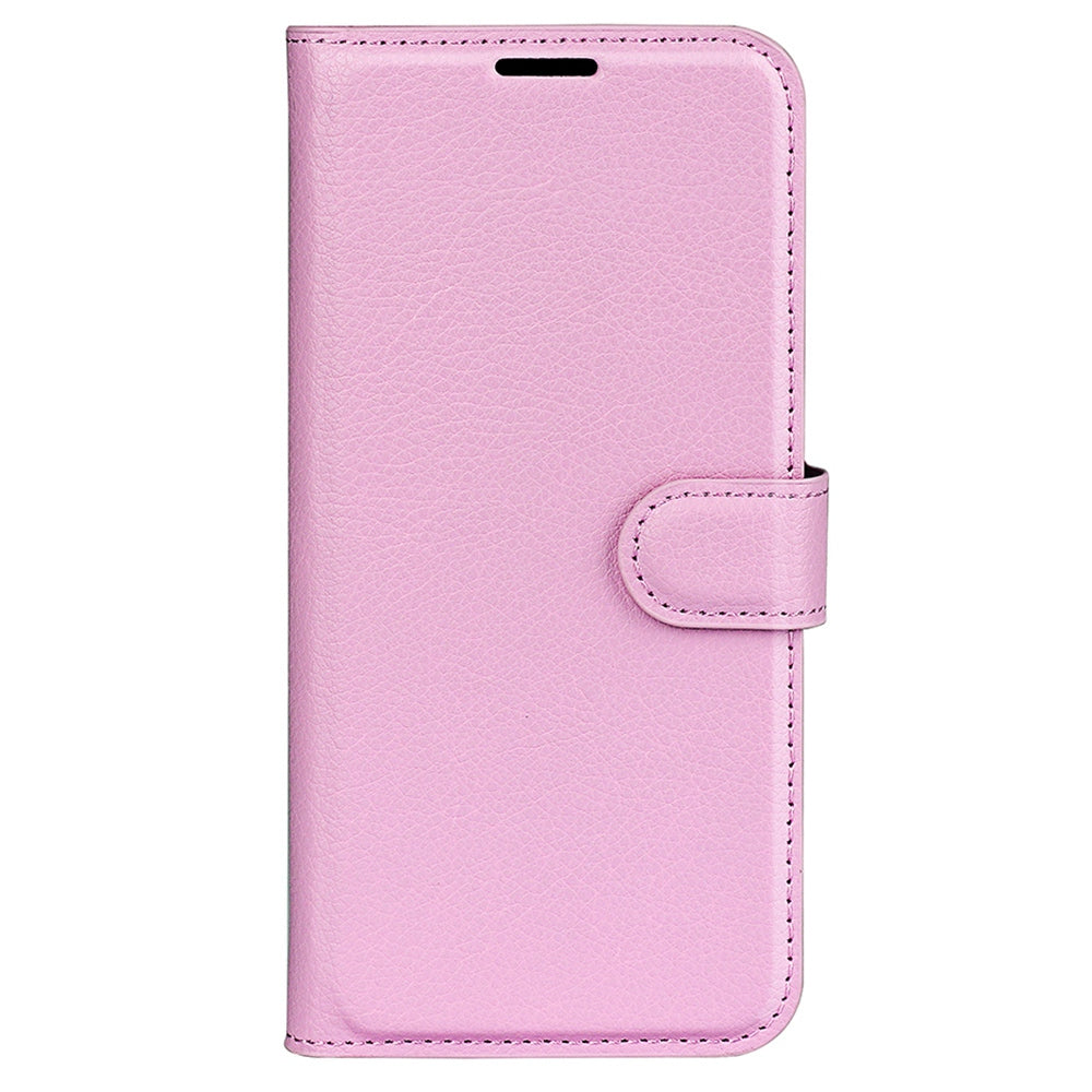 Folio Flip Litchi Skin Leather Case for TCL 30 5G, Wallet Adjustable Horizontal Stand Cover Phone Accessory