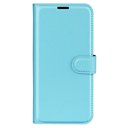 Folio Flip Litchi Skin Leather Case for TCL 30 5G, Wallet Adjustable Horizontal Stand Cover Phone Accessory