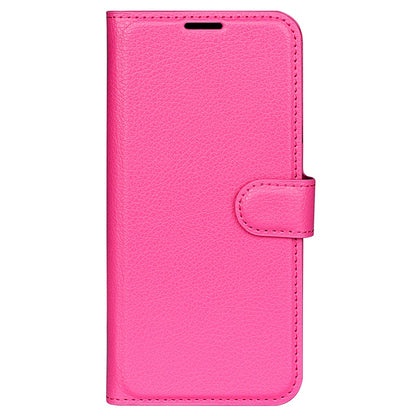 Folio Flip Litchi Skin Leather Case for TCL 30 5G, Wallet Adjustable Horizontal Stand Cover Phone Accessory