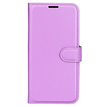 Folio Flip Litchi Skin Leather Case for TCL 30 5G, Wallet Adjustable Horizontal Stand Cover Phone Accessory