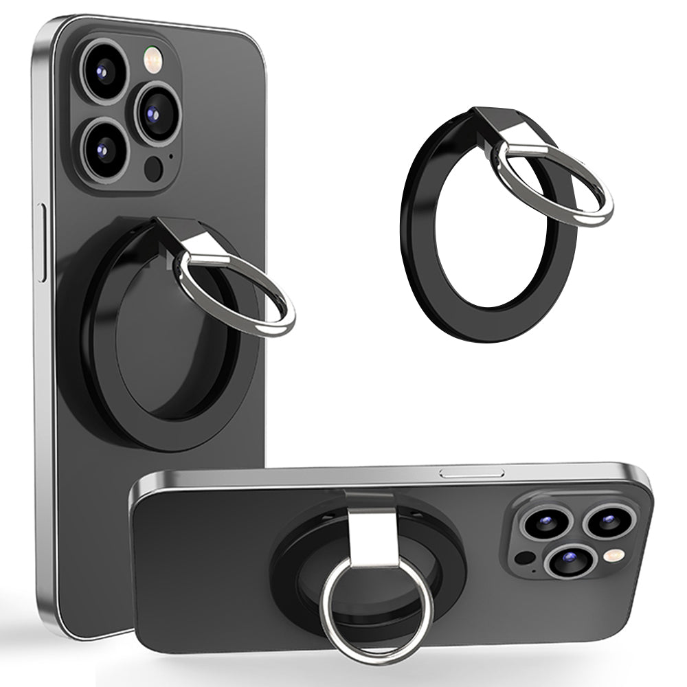 Compatible with MagSafe Accessories Magnetic Phone Ring Holder Compatible with iPhone 13 / 12 Series Adjustable Finger Ring Grip Stand Support 360-degree Rotating 180-degree Folding