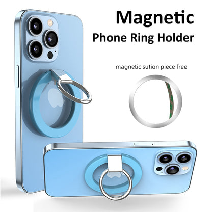 Compatible with MagSafe Accessories Magnetic Phone Ring Holder Compatible with iPhone 13 / 12 Series Adjustable Finger Ring Grip Stand Support 360-degree Rotating 180-degree Folding