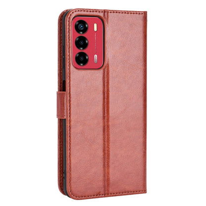 For ZTE Blade A72/Blade V40 Vita Split Leather+TPU Wallet Folio Phone Case Crazy Horse Texture Stand Anti-scratch Cell Phone Shell