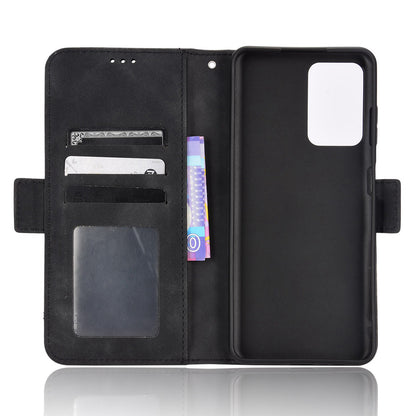 For ZTE Blade A72/V40 Vita Multiple Card Slots PU Leather Stand Case Drop-proof Wallet Phone Cover